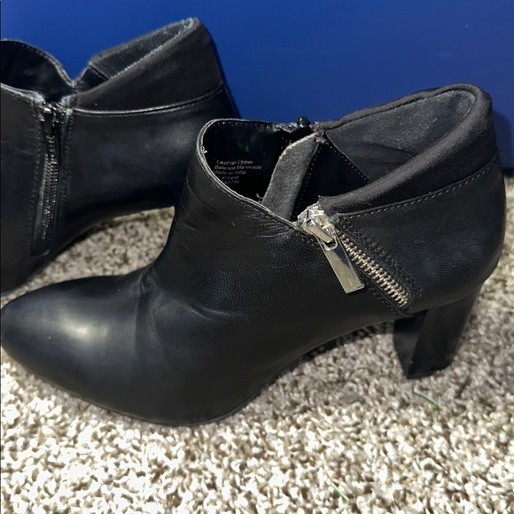 Alfani Black Ankle Booties with  double Zipper Detail - Picture 6 of 12